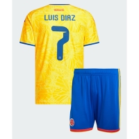 Camiseta Colombia Luis Diaz #7 Primera Equipación Replica Mundial 2026 para niños mangas cortas (+ Pantalones cortos)